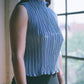 periwinkle pleated top